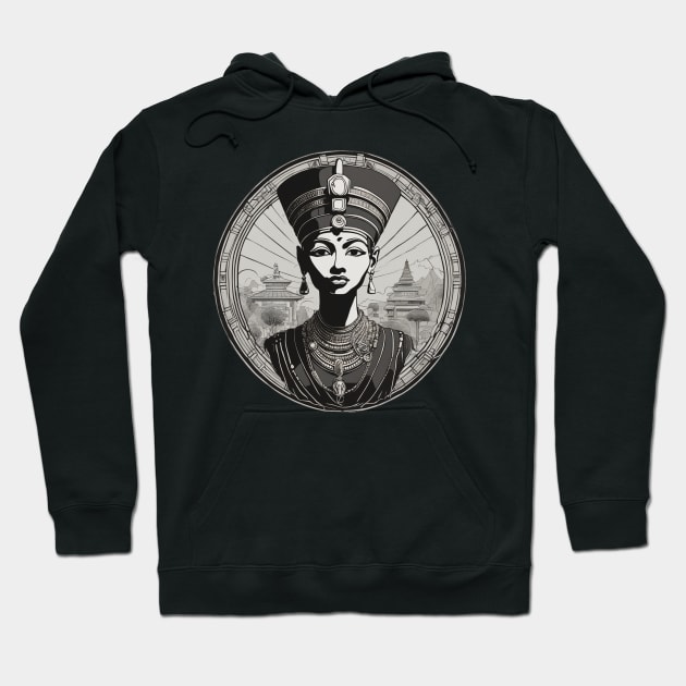 Queen Nefertiti Hoodie by PlushFutura